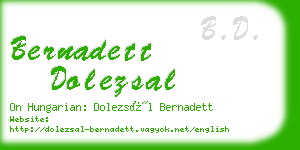 bernadett dolezsal business card